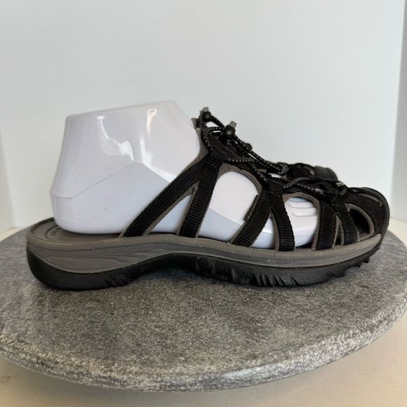 Keen Whisper Black Slides Sandals 38.5 8 - Picture 5 of 11
